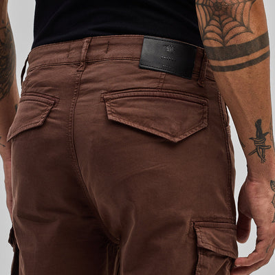 Copper Brown Relaxed Fit Cargo Pants
