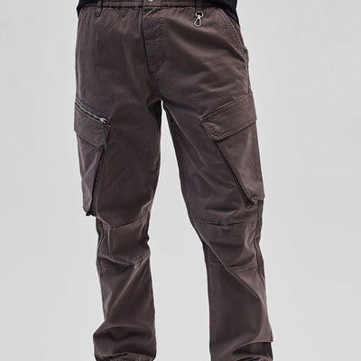 Brown Slim Fit Cargo Pants