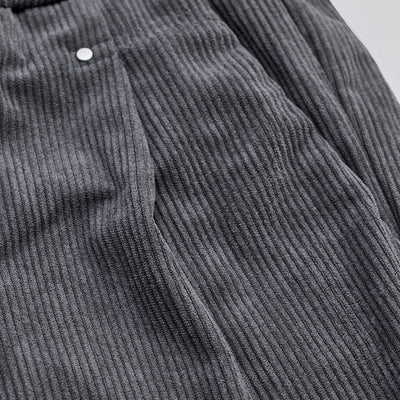 Grey Corduroy Relaxed Fit Trousers