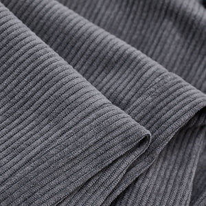 Grey Corduroy Relaxed Fit Trousers