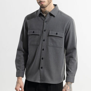 Overflap Elephant Grey Overshirt