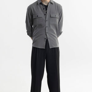 Overflap Elephant Grey Overshirt