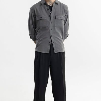 Overflap Elephant Grey Overshirt