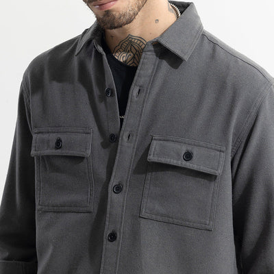Overflap Elephant Grey Overshirt