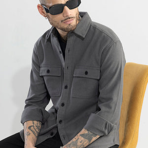 Overflap Elephant Grey Overshirt
