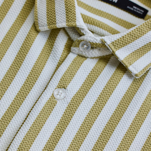 Green Stripes Slim Fit Shirt