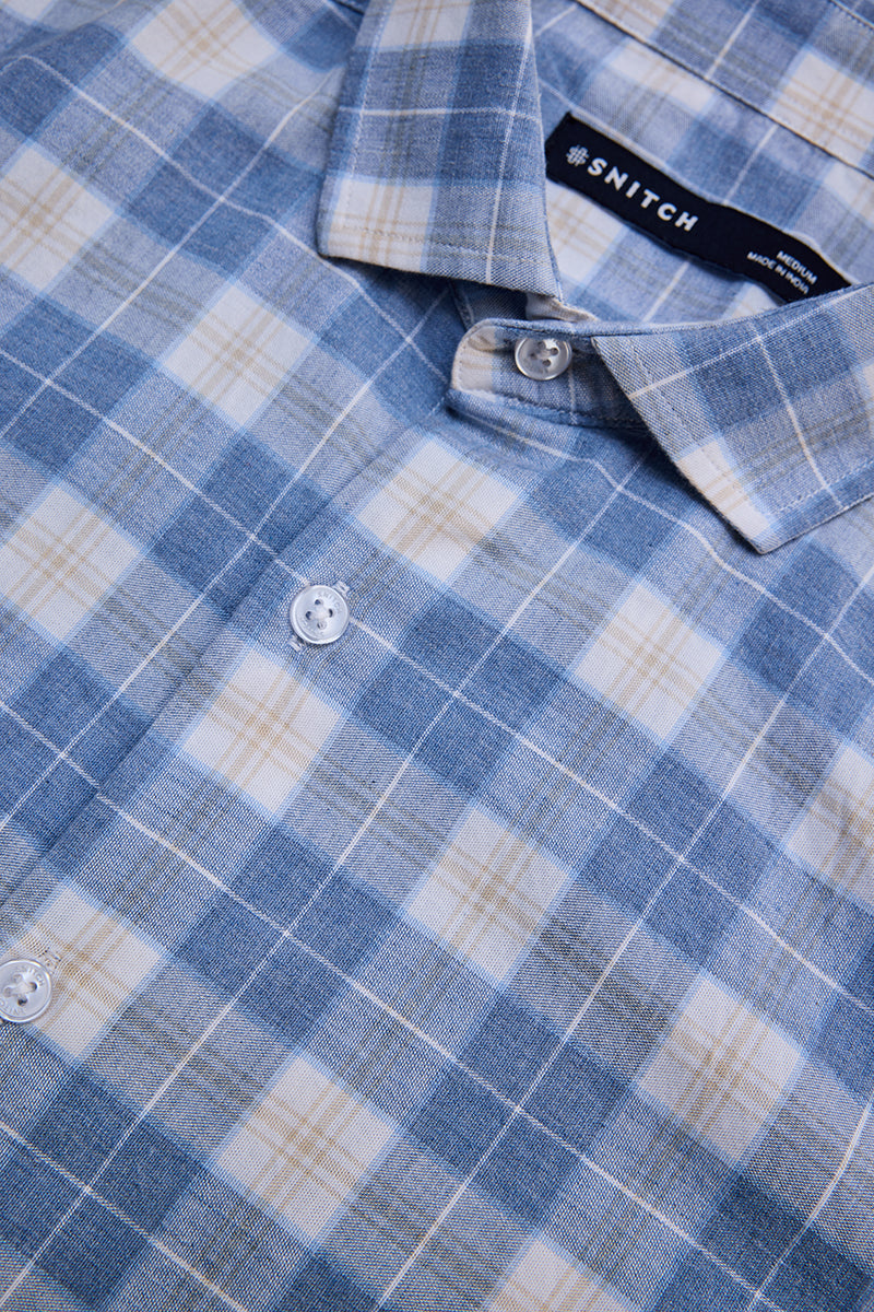 Blue Checks Slim Fit Shirt