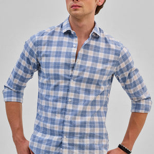 Blue Checks Slim Fit Shirt