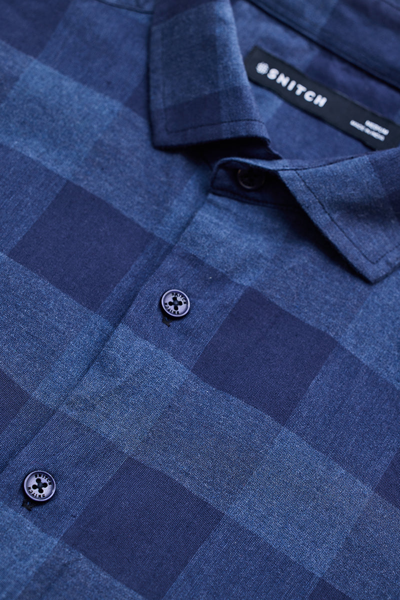 Blue Checks Slim Fit Shirt