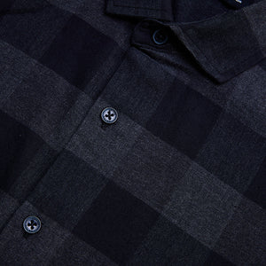 Charcoal Grey Checks Slim Fit Shirt