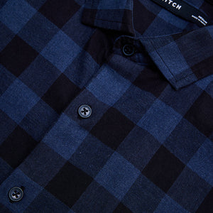Dark Blue Checks Slim Fit Shirt