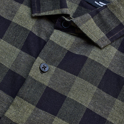 Olive Checks Slim Fit Shirt