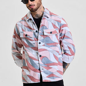 Light Pink Abstract Overshirt