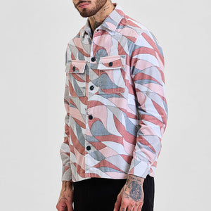 Light Pink Abstract Overshirt