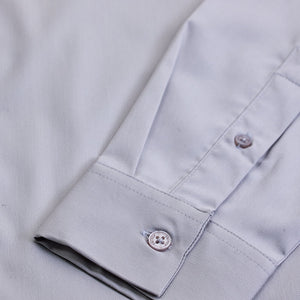 Grey Solid Concealed Placket Shirt
