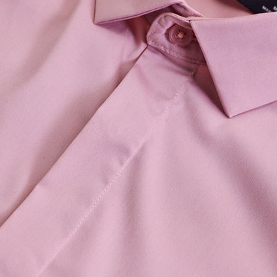 Pink Solid Concealed Placket Shirt