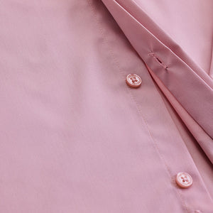 Pink Solid Concealed Placket Shirt