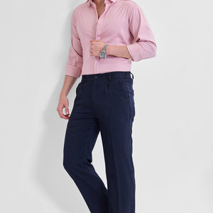 Pink Solid Concealed Placket Shirt