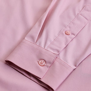 Pink Solid Concealed Placket Shirt