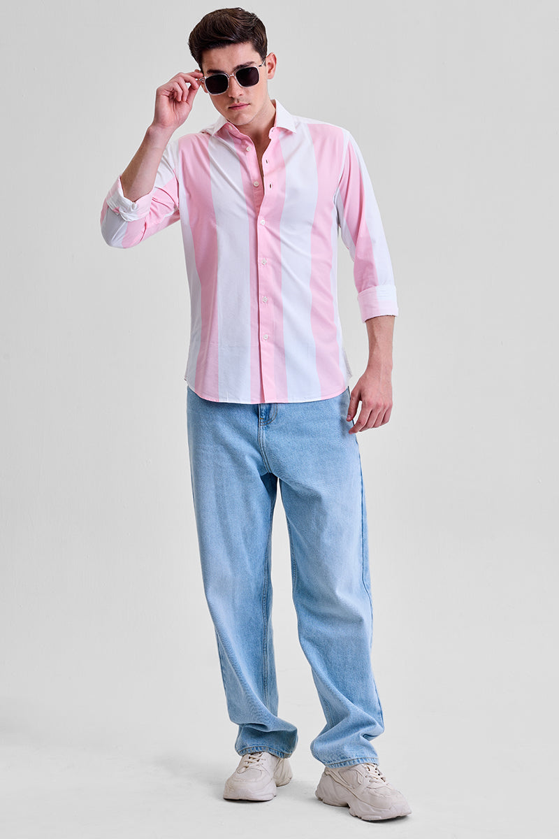 Pink Stripes Slim Fit Shirt
