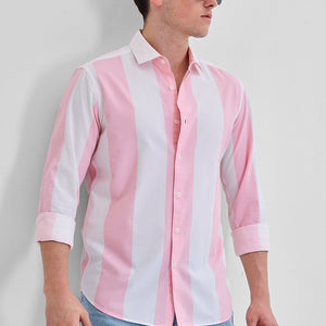 Pink Stripes Slim Fit Shirt