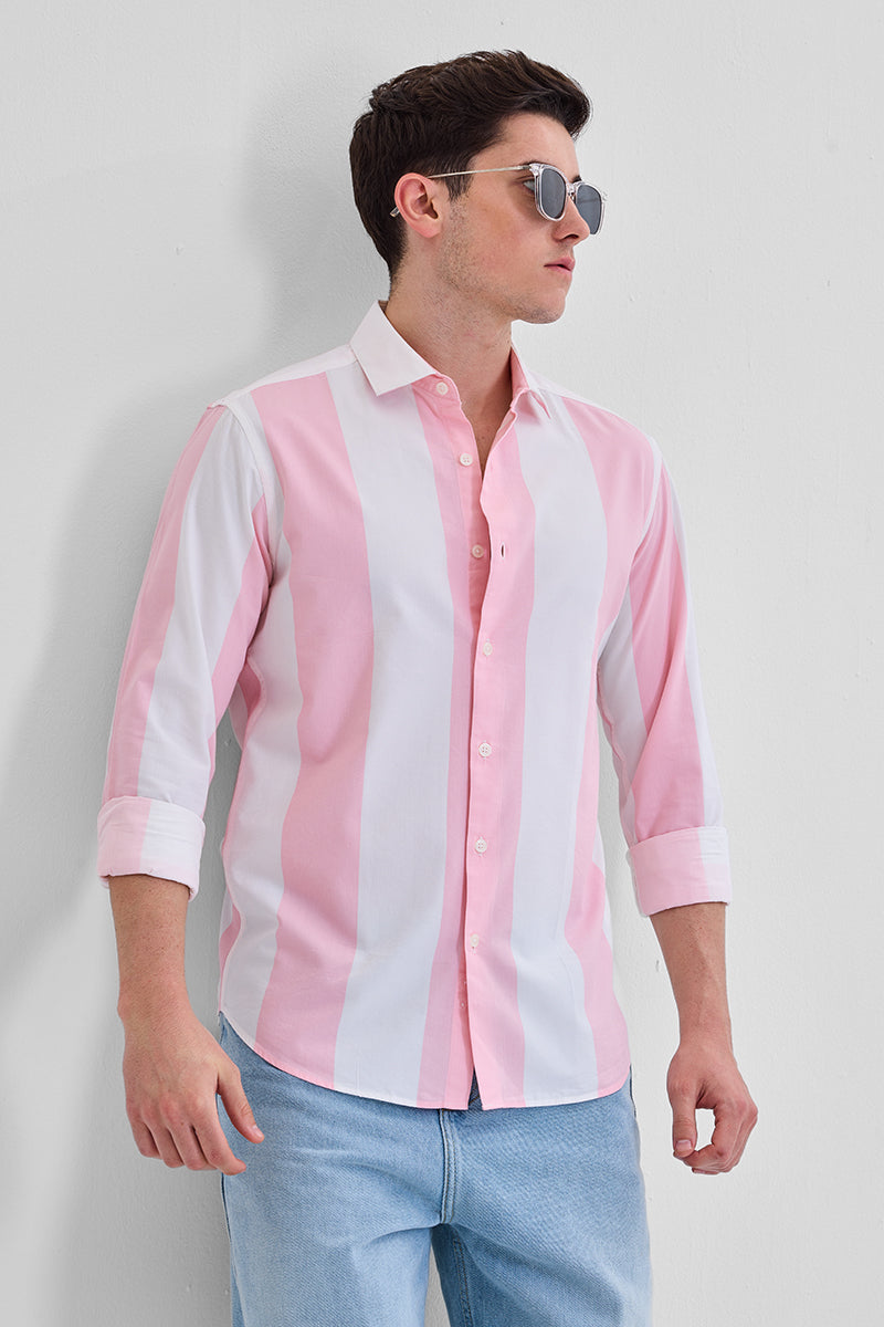 Pink Stripes Slim Fit Shirt