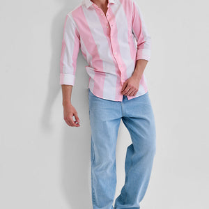 Pink Stripes Slim Fit Shirt