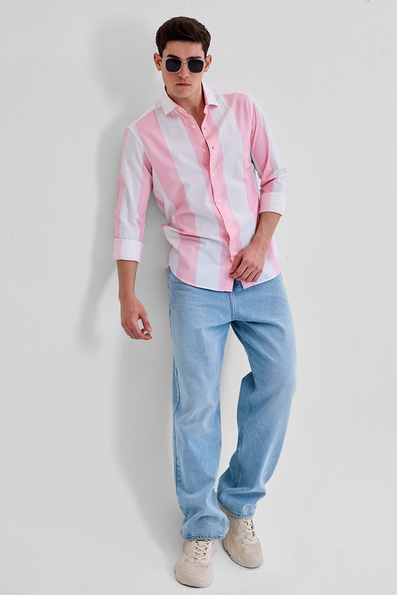 Pink Stripes Slim Fit Shirt