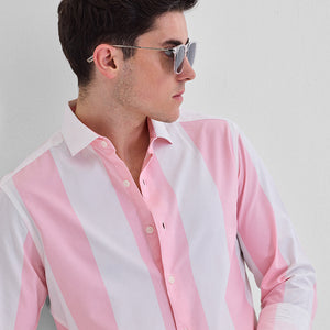 Pink Stripes Slim Fit Shirt