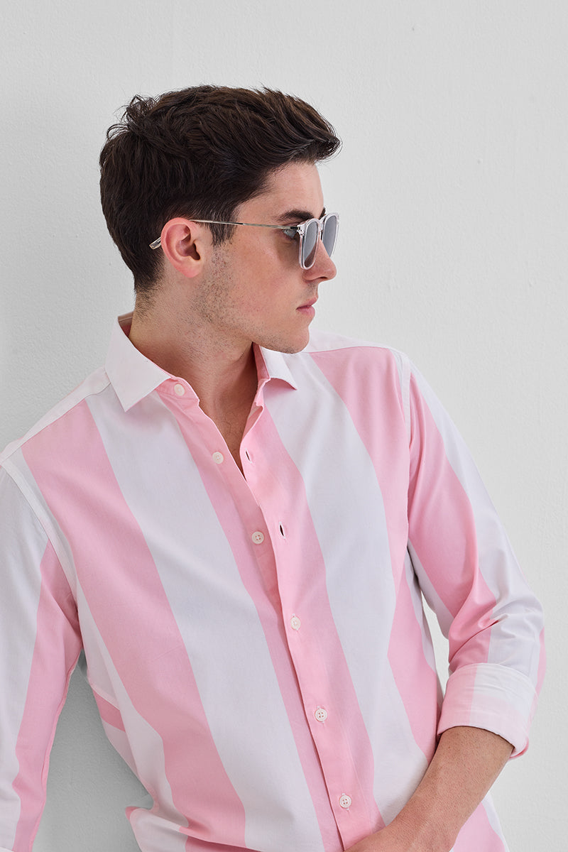 Pink Stripes Slim Fit Shirt