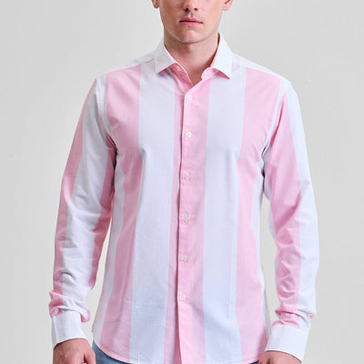 Pink Stripes Slim Fit Shirt
