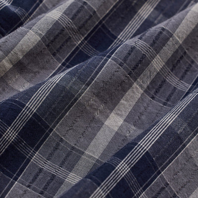 Navy Checks Slim Fit Shirt