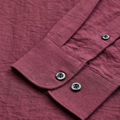 Mauve Textured Linen Blend Shirt