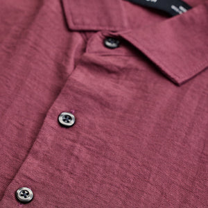 Mauve Textured Linen Blend Shirt