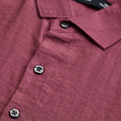 Mauve Textured Linen Blend Shirt