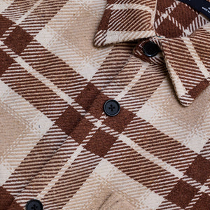 Brown Flannel Checks Overshirt