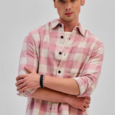 Pink Flannel Checks Overshirt
