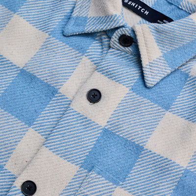 Blue Flannel Checks Overshirt