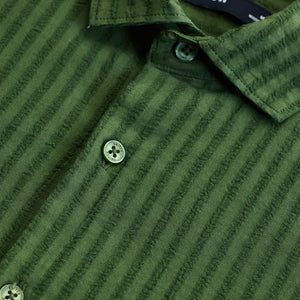 Green Stripes Slim Fit Shirt