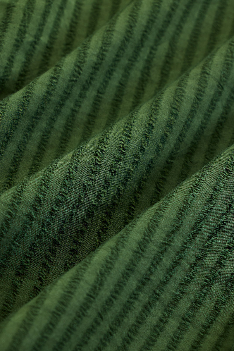 Green Stripes Slim Fit Shirt
