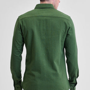 Green Stripes Slim Fit Shirt