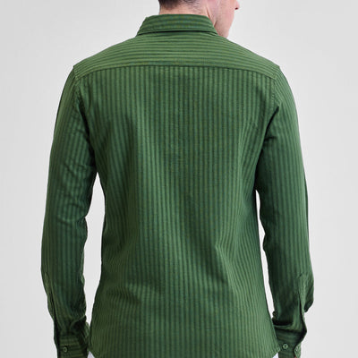 Green Stripes Slim Fit Shirt