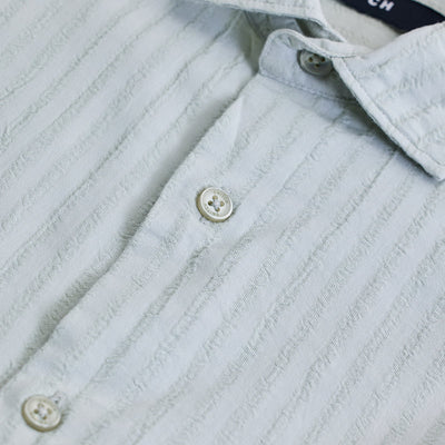 Light Grey Stripes Slim Fit Shirt