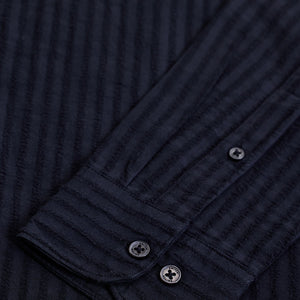 Navy Stripes Slim Fit Shirt