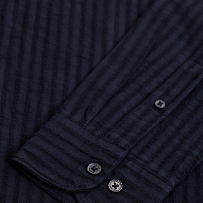 Navy Stripes Slim Fit Shirt