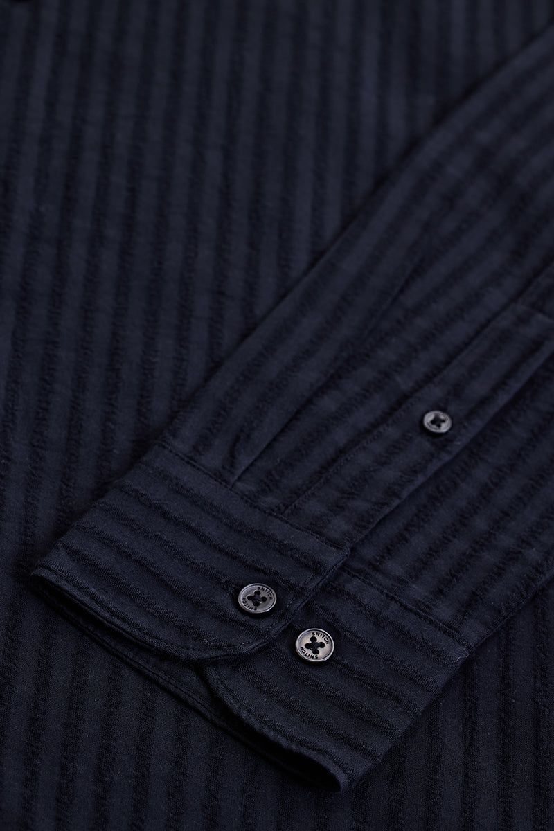 Navy Stripes Slim Fit Shirt