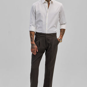 White Stretchable Slim Fit Shirt