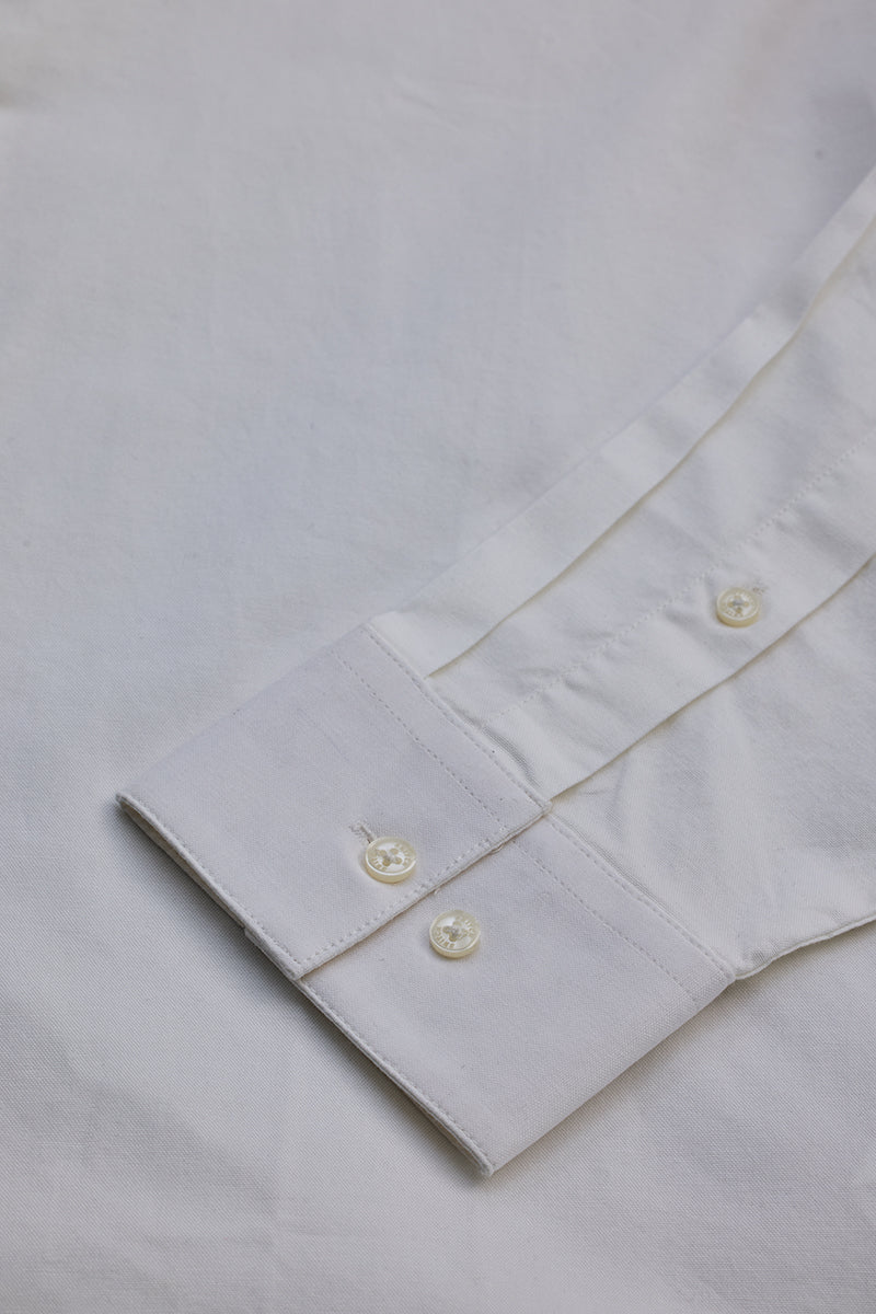 White Stretchable Slim Fit Shirt