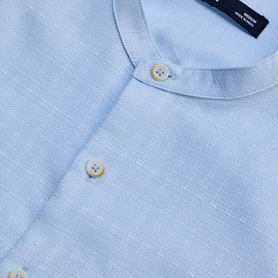 Light Blue Mandarin Slim Fit Shirt