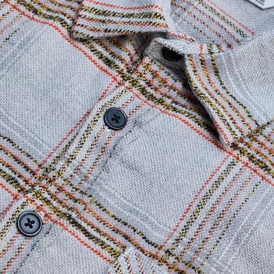 Light Grey Double Pocket Flannel Overshirt